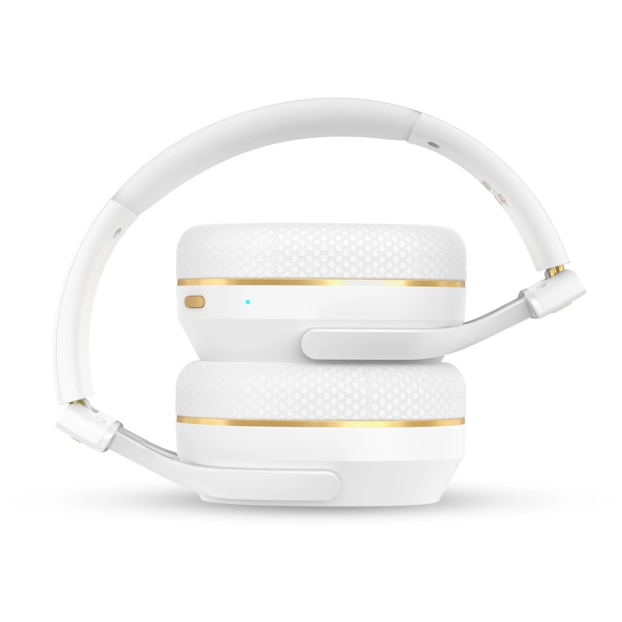 BlueAnt PumpX Gym ANC Over-Ear Headphones (White/Gold)