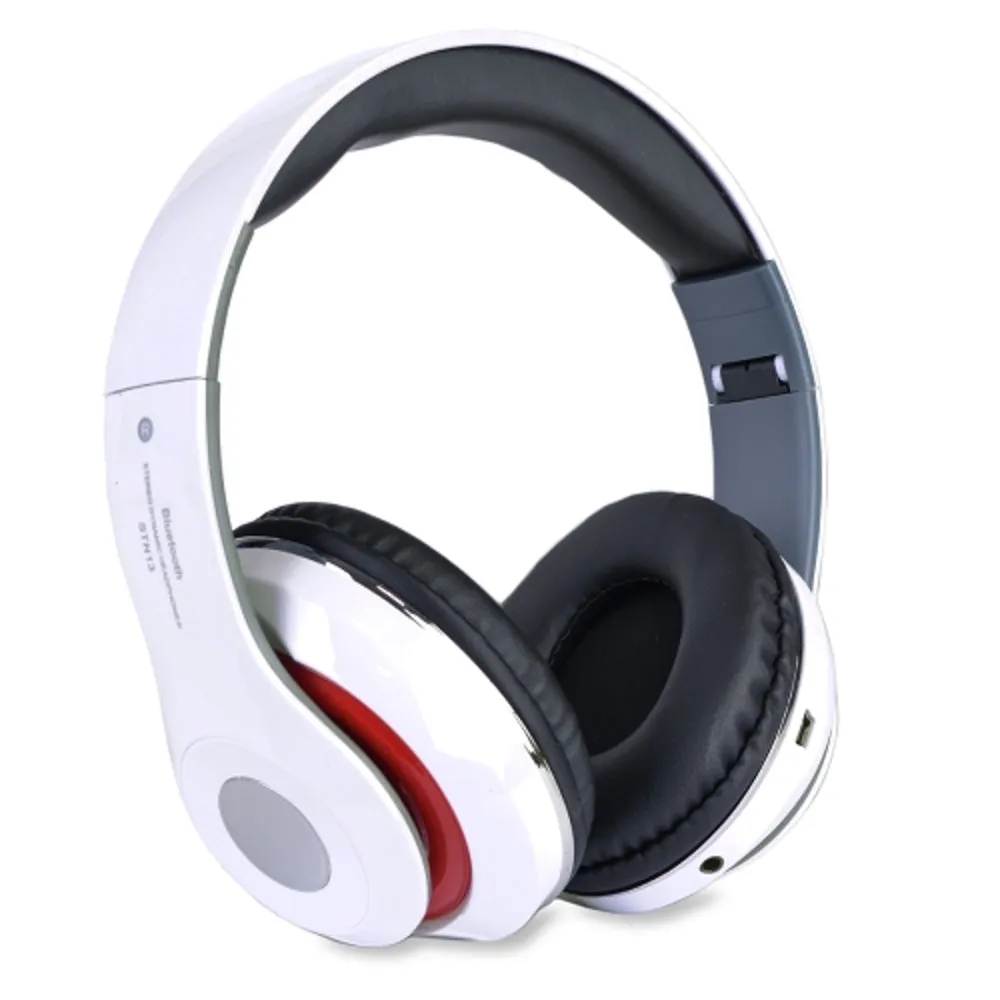 Bluetooth Wireless Foldable On-Ear Headphones w/Integrated Microphone FM Tuner & TF Card Slot