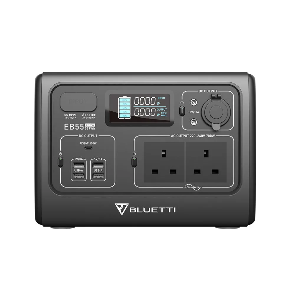 BLUETTI EB55 Portable Power Station | 700W 537Wh