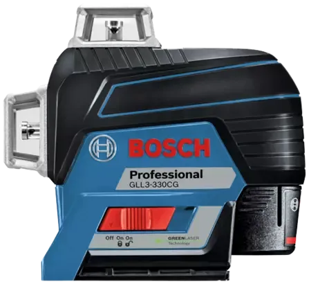 Bosch Professional 12V Max 360�° Green-Beam Three-Plane Leveling Alignment-Line Laser Kit with 2.0 Ah Battery