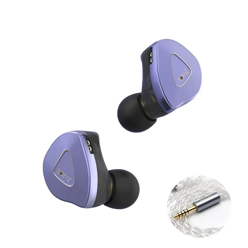 BQEYZ Topaz HiFi Earphone 13mm LCP Dynamic 9 Layers PZT Hybrid 2 Driver In-Ear IEM Wired Treble Vocal Music 0.78mm 2Pin