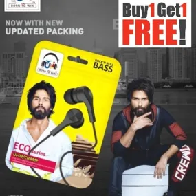 Buy 1 Get 1 Free U&I Superhit sound champ earphones