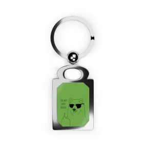 Captain AFAB - Get Bent, Incel - Charlie the Bear Rectangle Photo Keyring