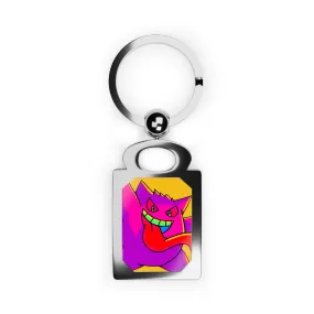 Captain AFAB - Graffiti Purple Friendo Fan Art Rectangle Photo Keyring