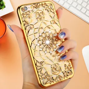 Cell Phone cases Accessories High quality Diamond Skin covers for iphone 6 6s 6 plus 6s plus with electroplating soft back cover