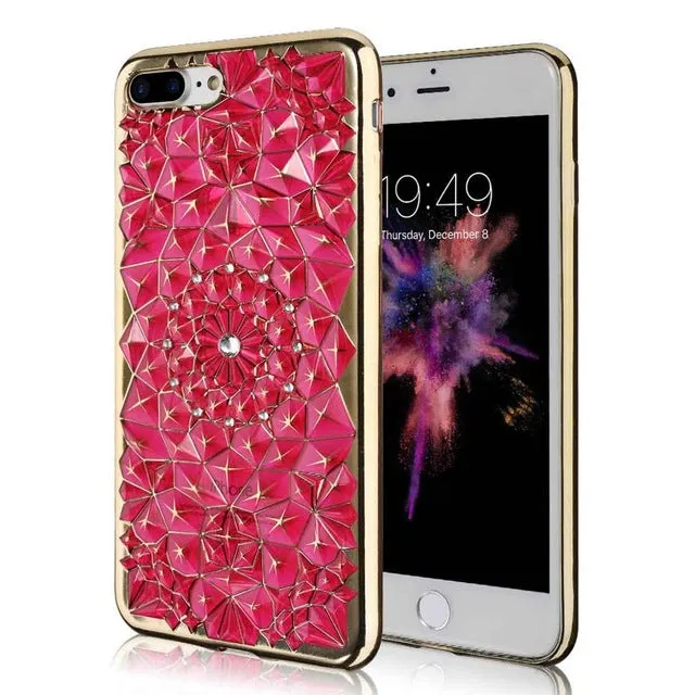 Cell Phone cases Accessories High quality Diamond Skin covers for iphone 6 6s 6 plus 6s plus with electroplating soft back cover