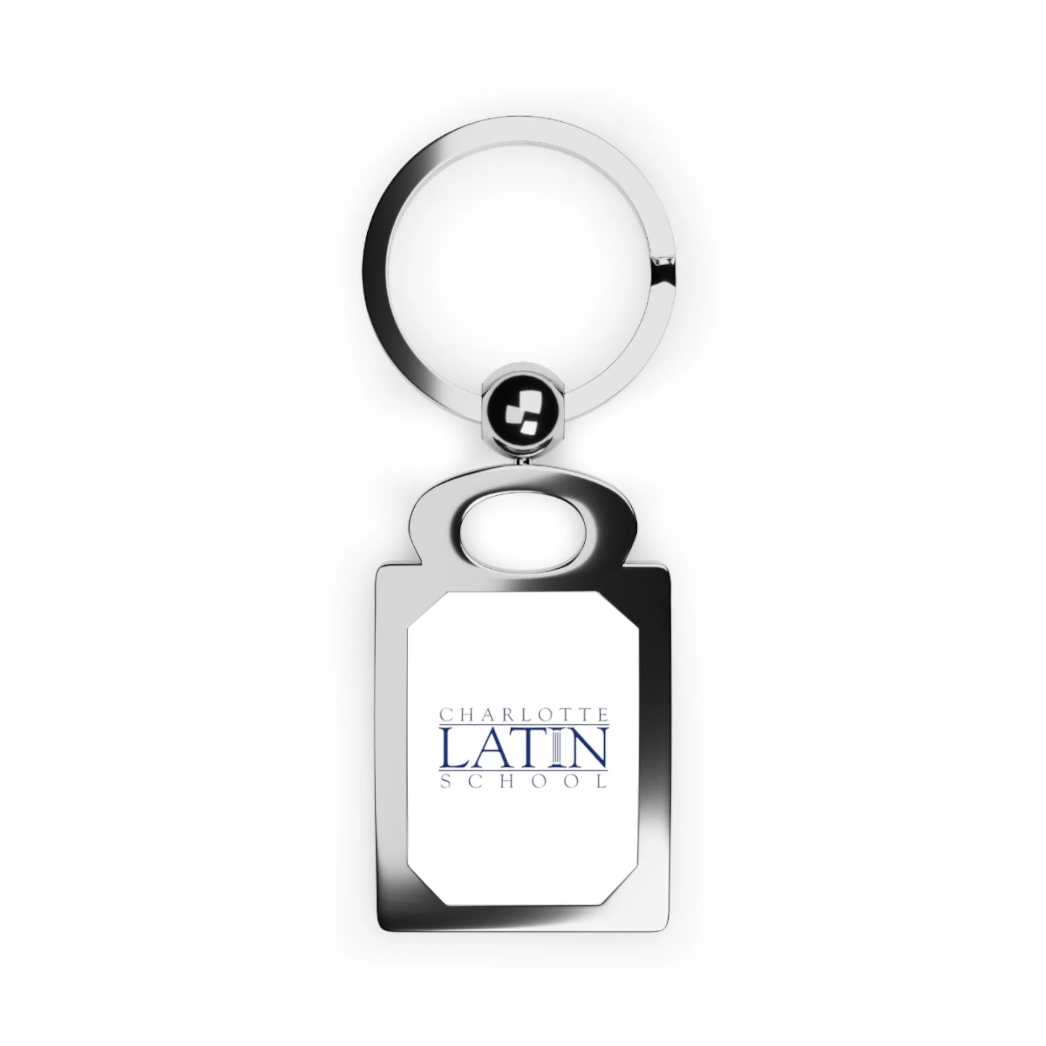 Charlotte Latin Rectangle Photo Keyring