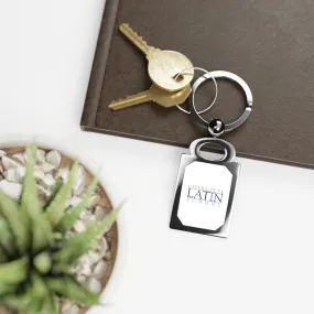 Charlotte Latin Rectangle Photo Keyring