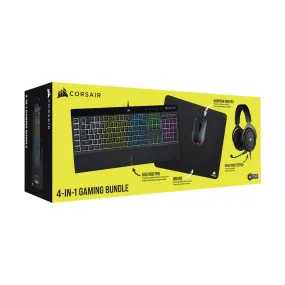 [CLEARANCE] CORSAIR 4-in-1 Gaming Bundle with K55 RGB Pro Keyboard and Harpoon Pro Mouse, HS50 Pro Stereo Headphones and MM100 Mousepad | CH-9226A65-NA