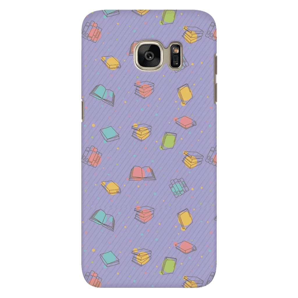 Colorful Bookish Pattern Phone Case Purple