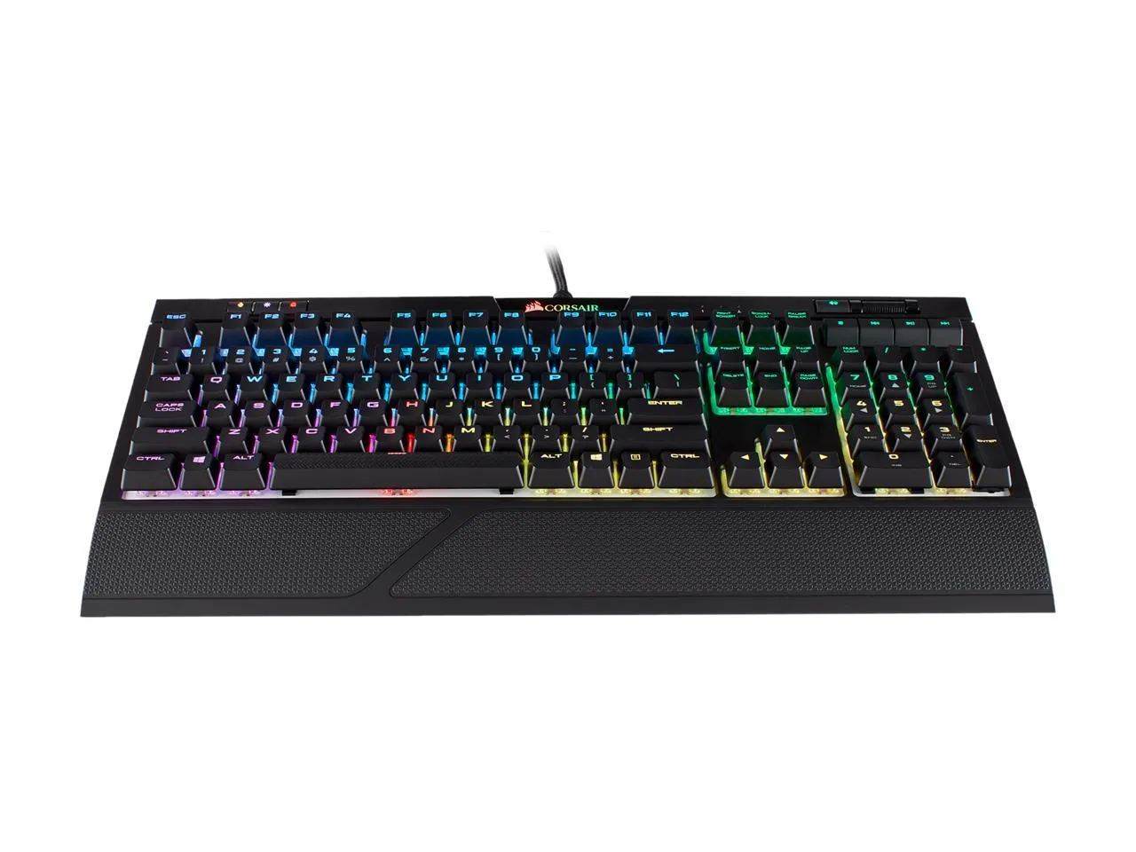 Corsair Keyboard Strafe RGB MK.2 Cherry MX Red Mechanical Gaming Keyboard with RGB LED Backlit - CH-9104110-NA