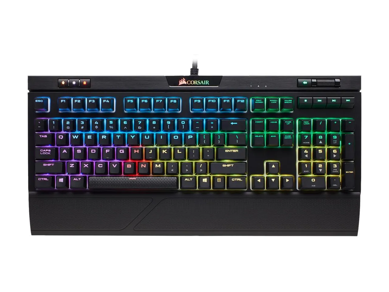 Corsair Keyboard Strafe RGB MK.2 Cherry MX Red Mechanical Gaming Keyboard with RGB LED Backlit - CH-9104110-NA