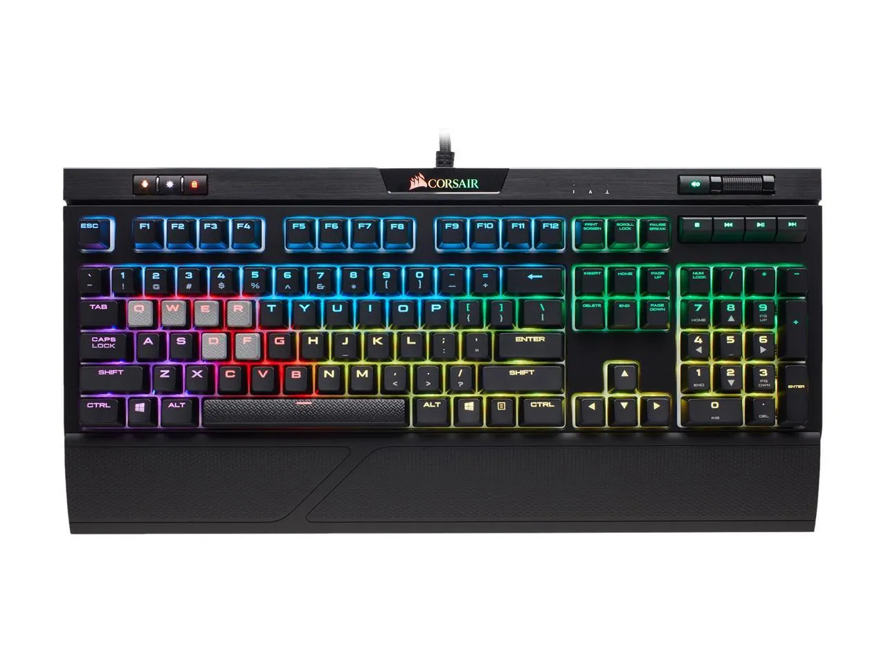 Corsair Keyboard Strafe RGB MK.2 Cherry MX Red Mechanical Gaming Keyboard with RGB LED Backlit - CH-9104110-NA