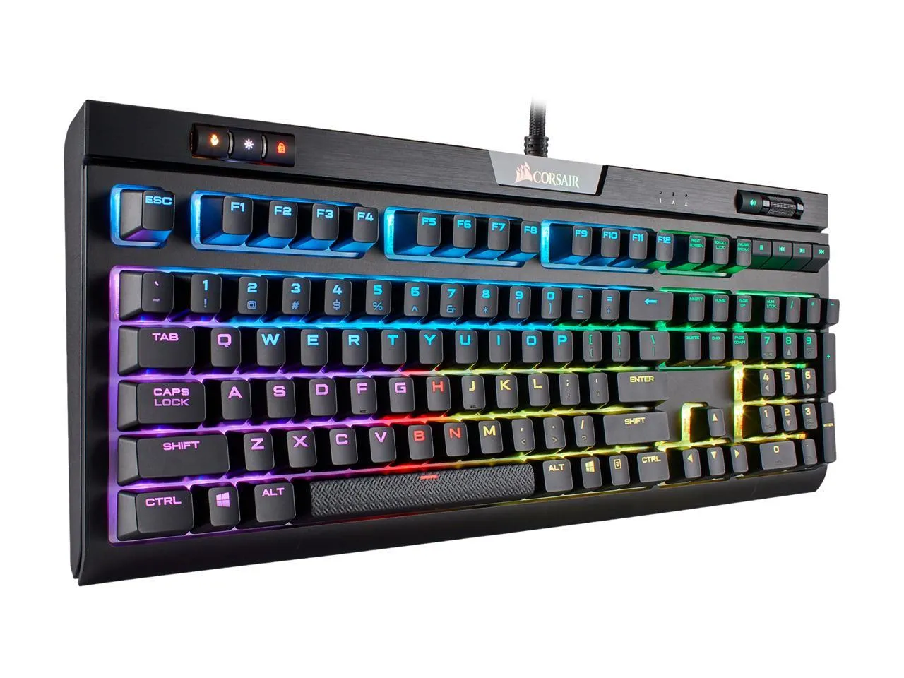 Corsair Keyboard Strafe RGB MK.2 Cherry MX Red Mechanical Gaming Keyboard with RGB LED Backlit - CH-9104110-NA