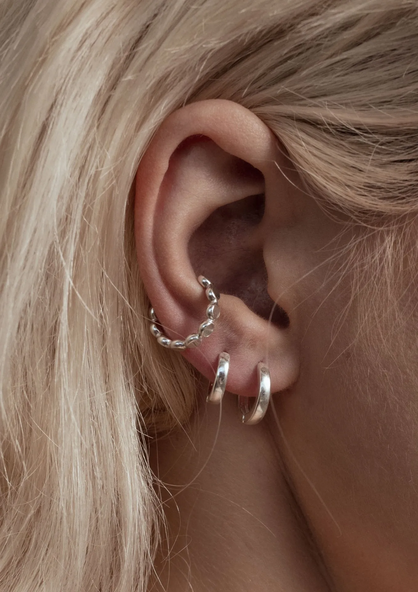 Crushing it Ear Cuff Silver