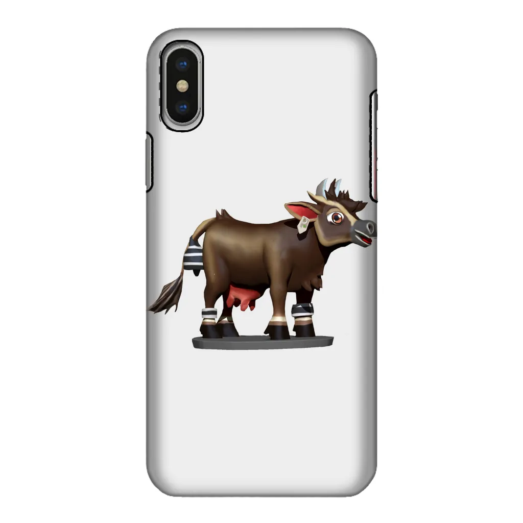 Dark Brown Cow Fully Printed Tough Phone Case