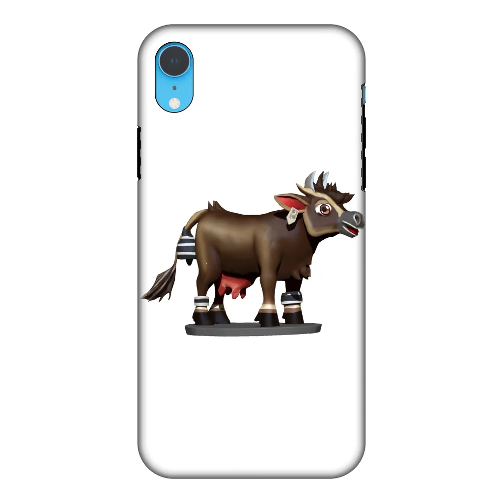 Dark Brown Cow Fully Printed Tough Phone Case