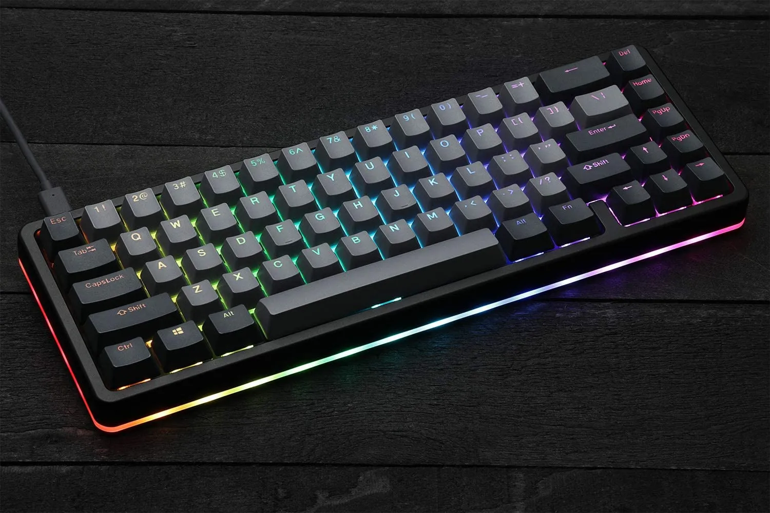 DROP ALT High Profile Mechanical Keyboard 65 Percent 67 Key Gaming Keyboard Hot Swap Switches Programmable Macros RGB LED Backlighting USB C Doubleshot PBT Aluminum Frame Cherry MX Blue