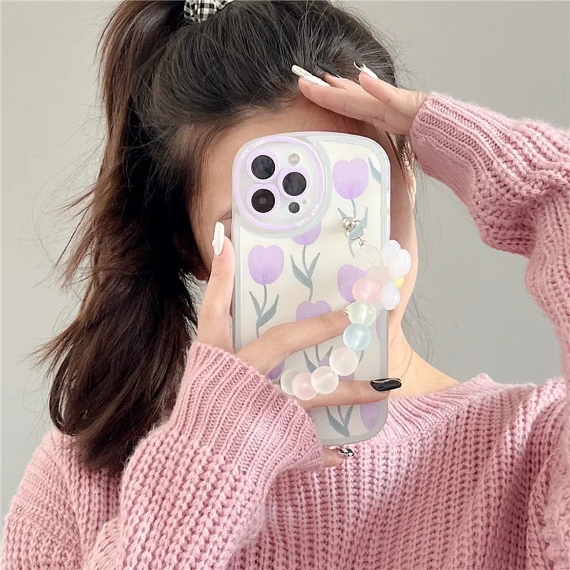 Flower & Chain Soft iPhone Case