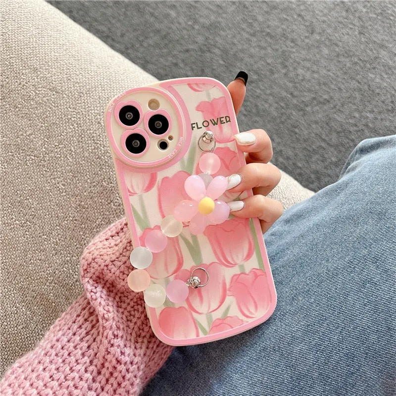 Flower & Chain Soft iPhone Case