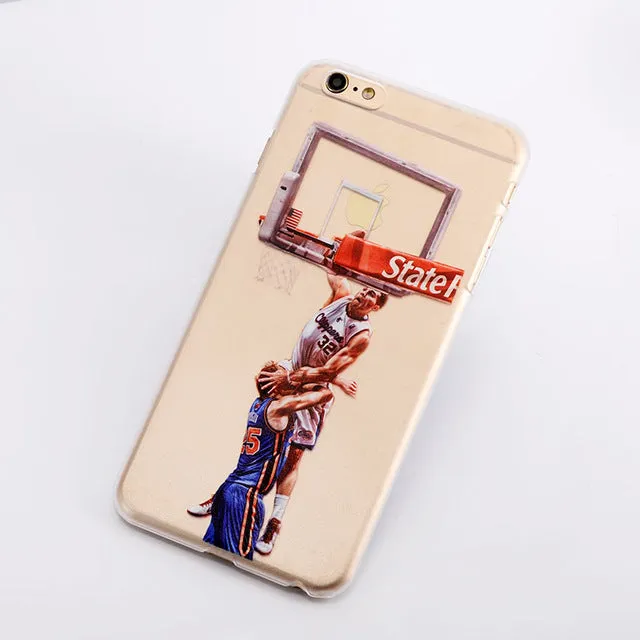 For NBA Basketball Phone Case for iphone 5 5se 6 6s 7 plus Cases Jordan 23 James Harden Curry Bryant Hard Back Cover NBA Jersey