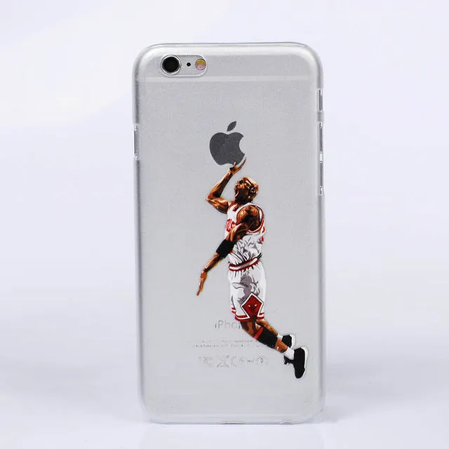 For NBA Basketball Phone Case for iphone 5 5se 6 6s 7 plus Cases Jordan 23 James Harden Curry Bryant Hard Back Cover NBA Jersey