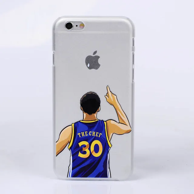 For NBA Basketball Phone Case for iphone 5 5se 6 6s 7 plus Cases Jordan 23 James Harden Curry Bryant Hard Back Cover NBA Jersey