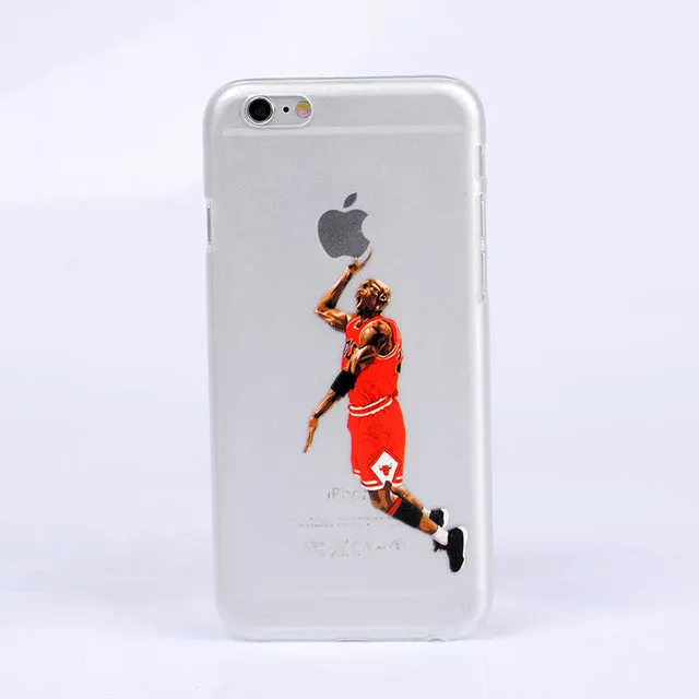 For NBA Basketball Phone Case for iphone 5 5se 6 6s 7 plus Cases Jordan 23 James Harden Curry Bryant Hard Back Cover NBA Jersey