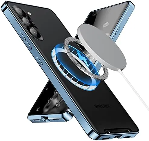 Galaxy S24 Ultra Metal Case Shockproof Metal Bumper Protector,Silver