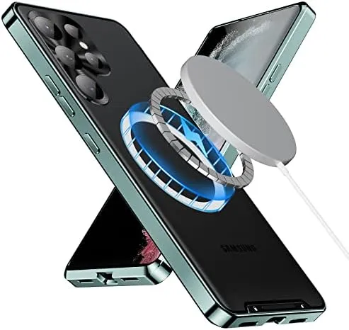 Galaxy S24 Ultra Metal Case Shockproof Metal Bumper Protector,Silver