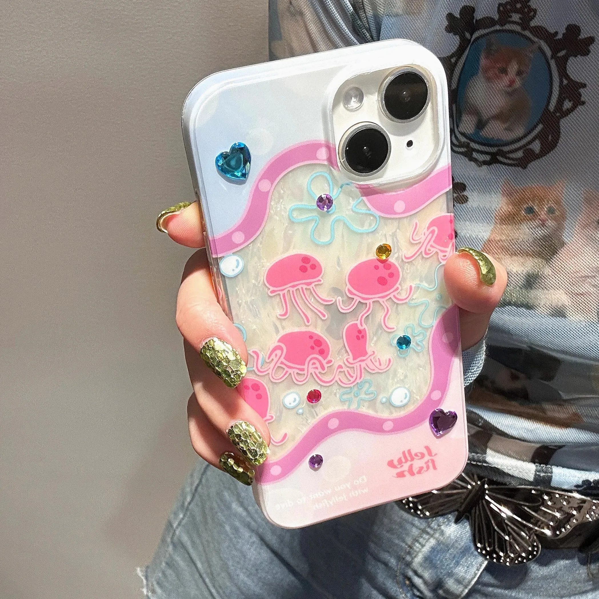 Glittering Jellyfish iPhone Case