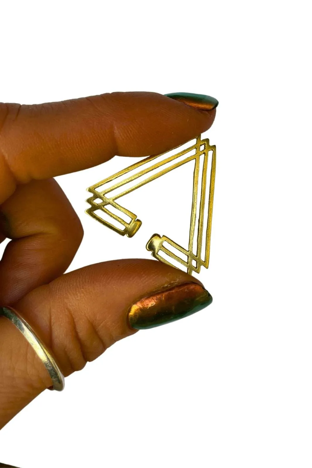 Gold Triangle Earring Cuffs