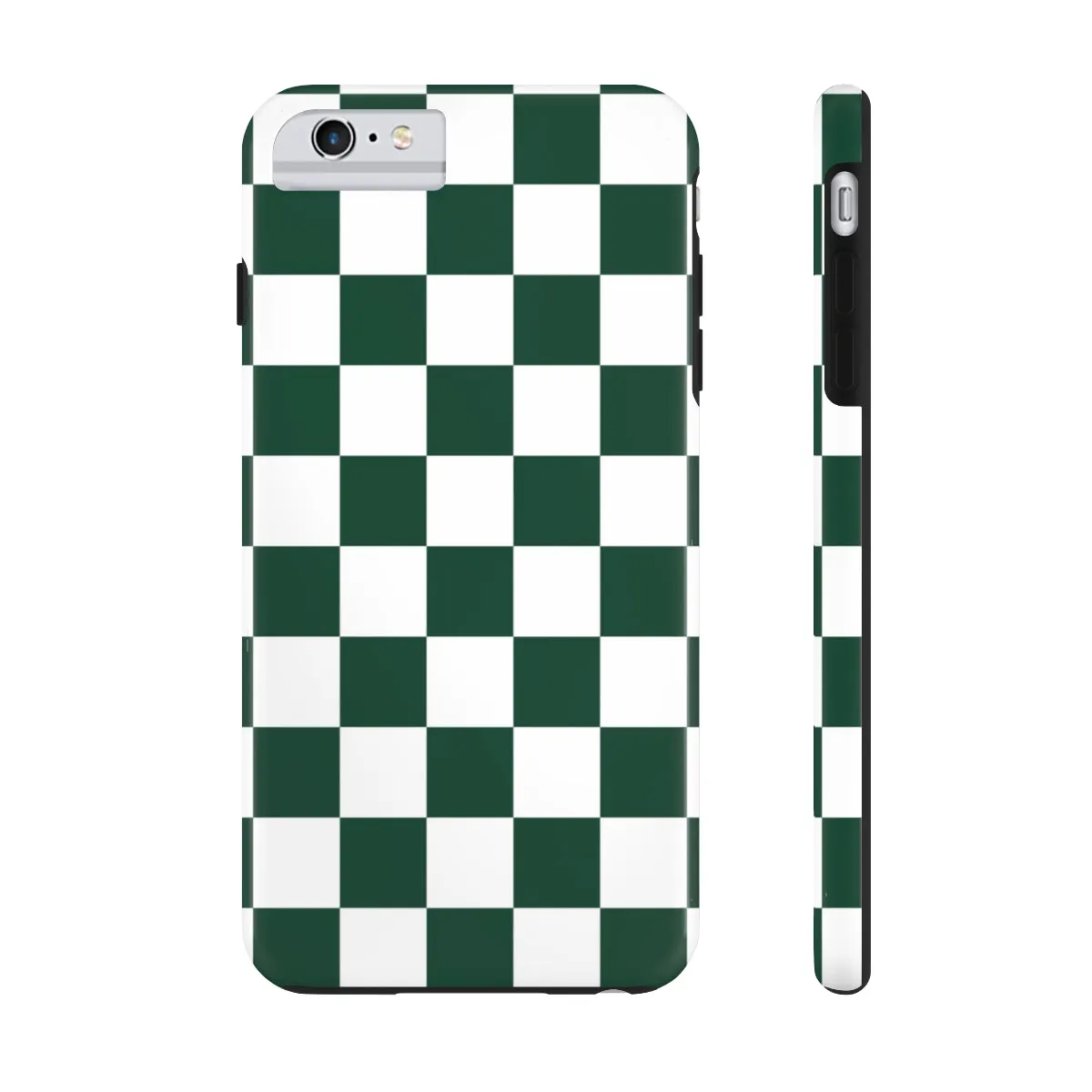 Green Checkered iPhone 14 13 Pro Max Tough Case Mate, White Check Aesthetic Iphone 12 11 Mini SE  X XR XS 8 Plus 7 Phone Cover