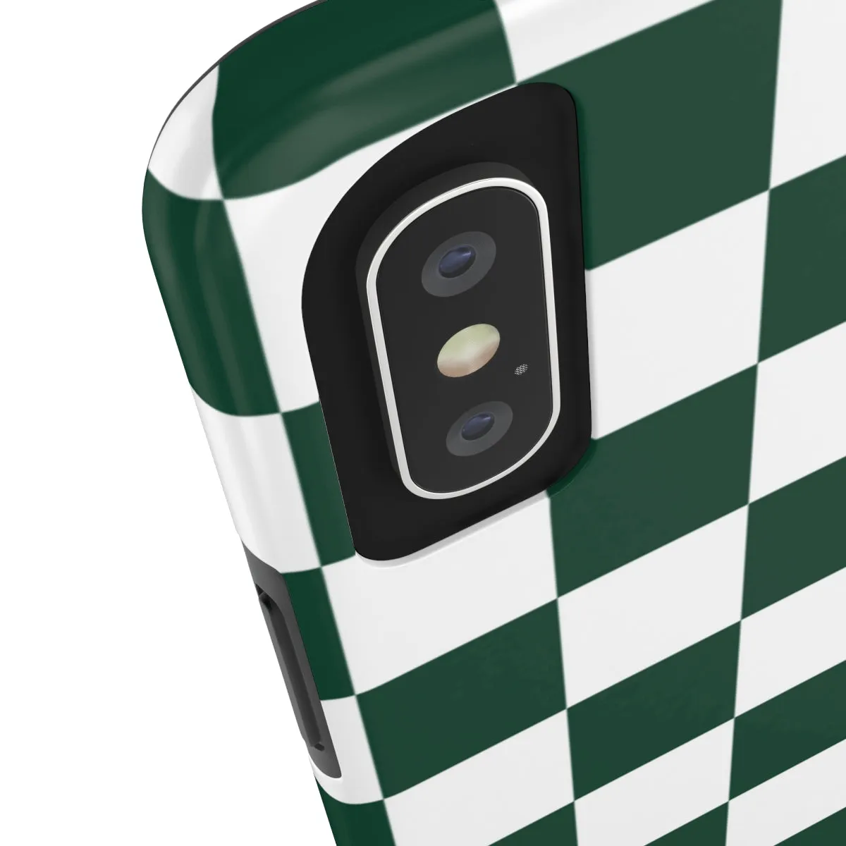 Green Checkered iPhone 14 13 Pro Max Tough Case Mate, White Check Aesthetic Iphone 12 11 Mini SE  X XR XS 8 Plus 7 Phone Cover