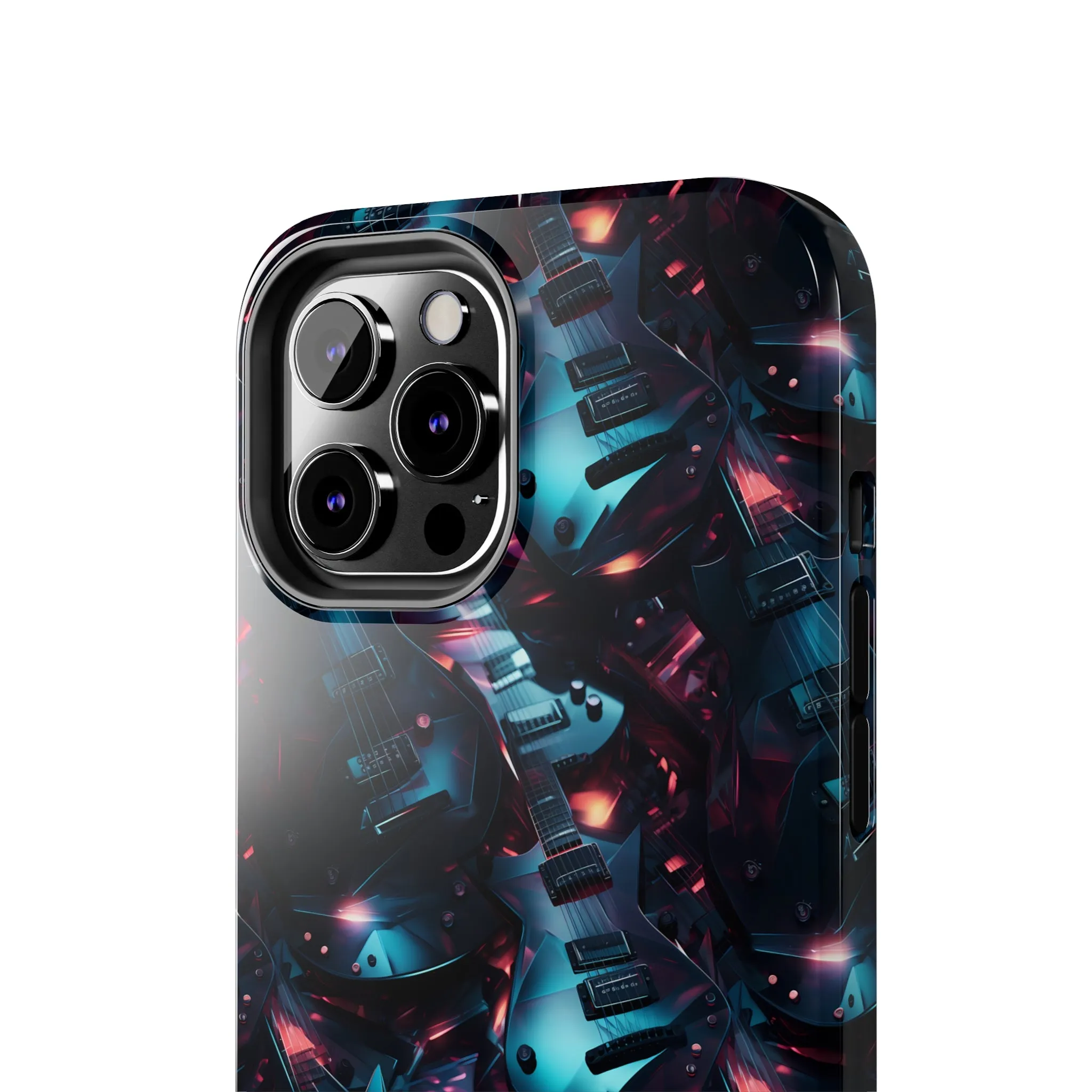 Guitar Pattern Design Tough Phone Case compatible with a large variety of iPhone models, Phone Case, Birthday Gift