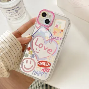 Happy Love Game With Mirror Silicon Phone Case For iPhone 12