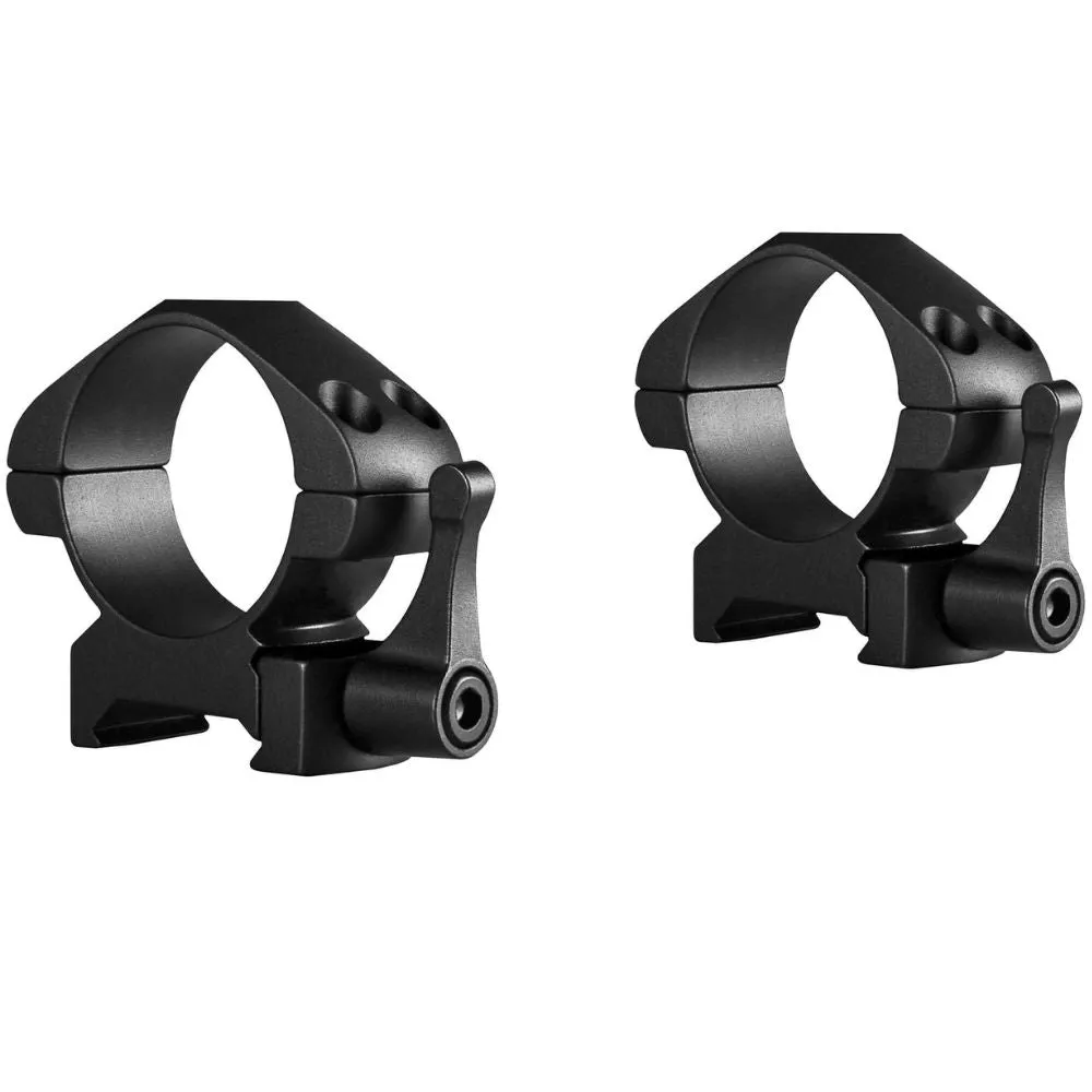 Hawke | Precision Steel Ring Mounts With Lever | 30mm | 2pce