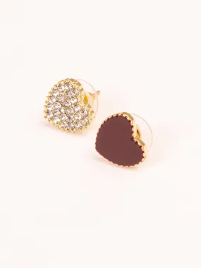 Heart-Shape Stud Earrings