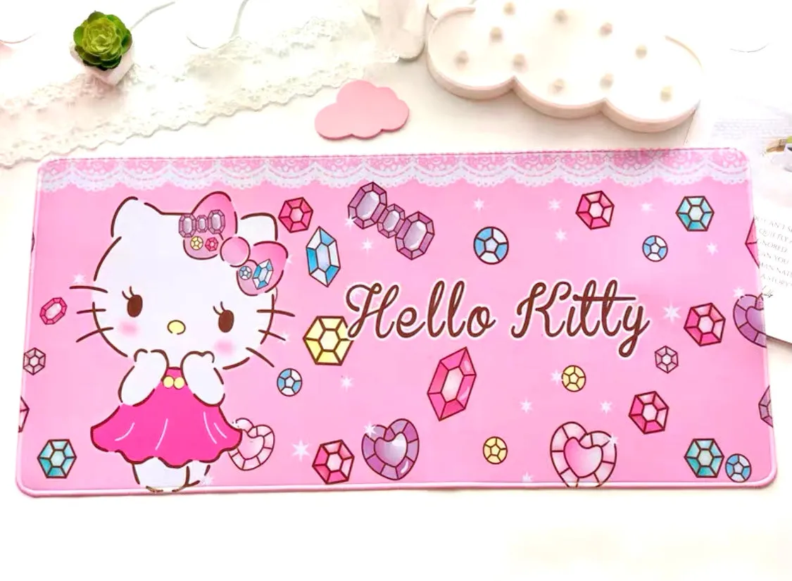 Hello Kitty My Melody Cinnamoroll The Little Twin Stars Rectangle Gaming Keyboard Mouse Pad Mat