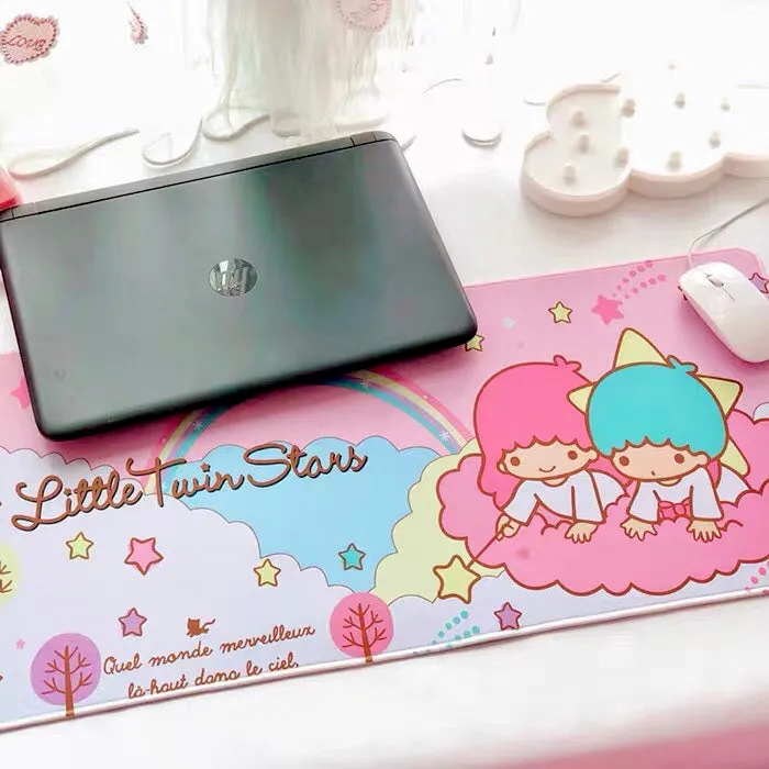 Hello Kitty My Melody Cinnamoroll The Little Twin Stars Rectangle Gaming Keyboard Mouse Pad Mat