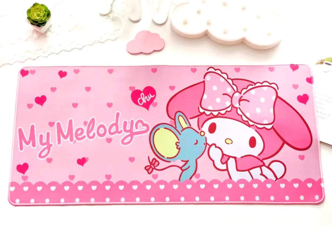 Hello Kitty My Melody Cinnamoroll The Little Twin Stars Rectangle Gaming Keyboard Mouse Pad Mat