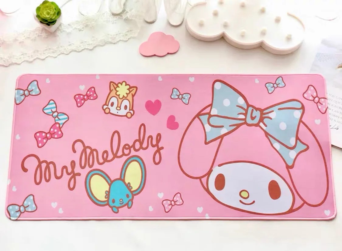 Hello Kitty My Melody Cinnamoroll The Little Twin Stars Rectangle Gaming Keyboard Mouse Pad Mat