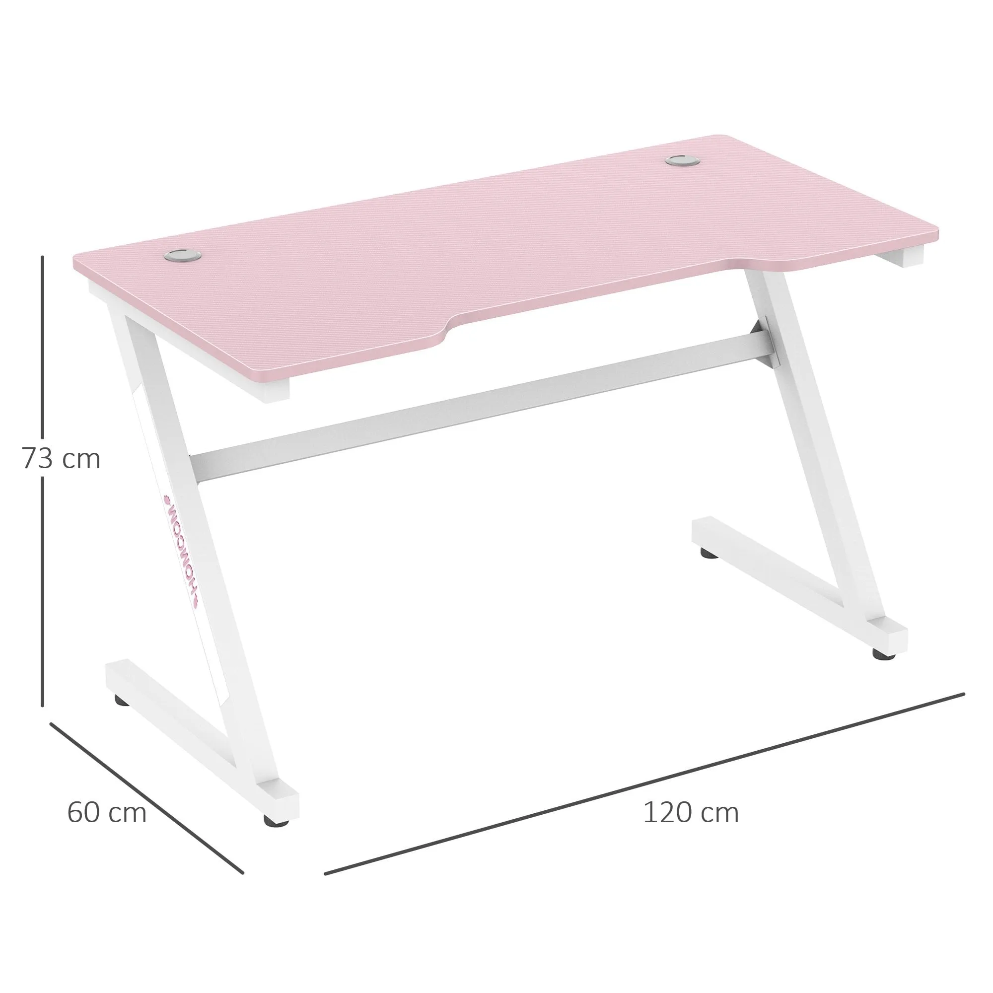 HOMCOM Gaming & Computer Desk - Pink