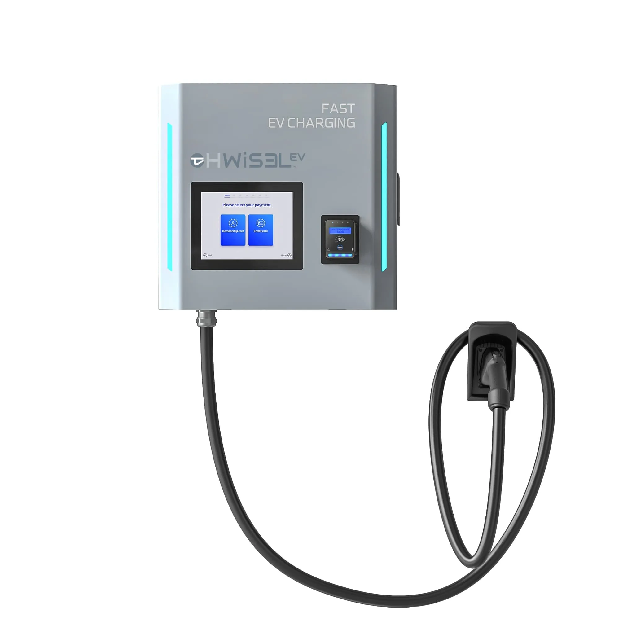 Hwisel EV (Electric Vehicle) Fast DC Charger, Level 3, 30kW, 80A, 480VAC