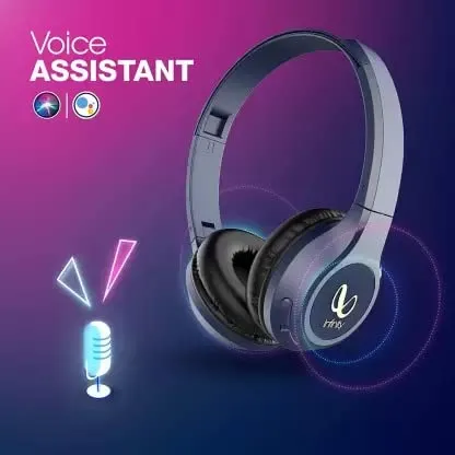 Infinity - JBL Tranz 710, 72 Hrs Playtime with Quick Charge, Wireless On Ear Headphone with Mic, Deep Bass, Dual Equalizer, Bluetooth 5.0 with Voice Assistant Support (Blue)