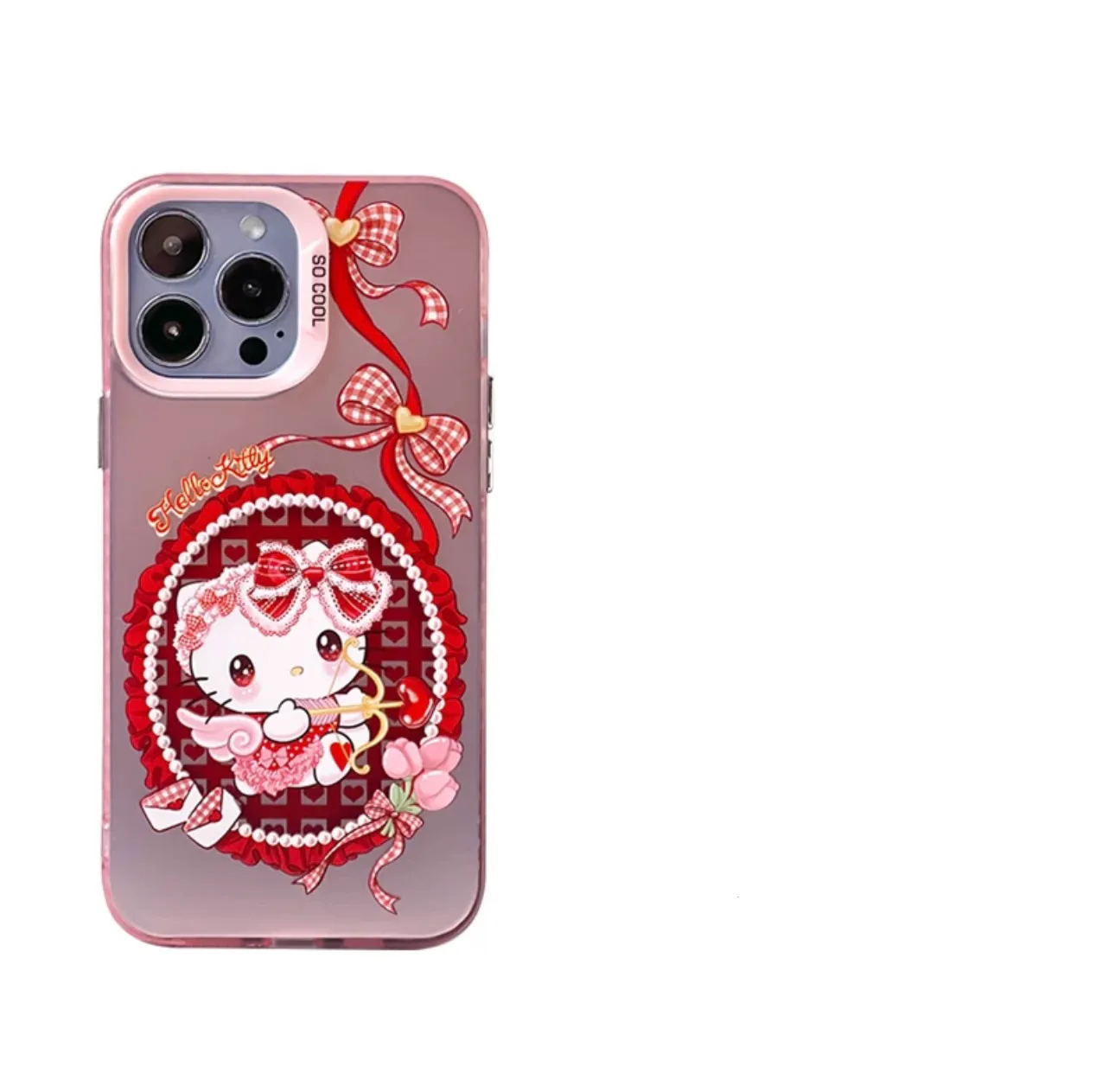 Japanese Cartoon Sanrio Sweet Angel | Hello Kitty Laser Colour Clear - iPhone Case 11 12 13 14 15 16 Pro Promax