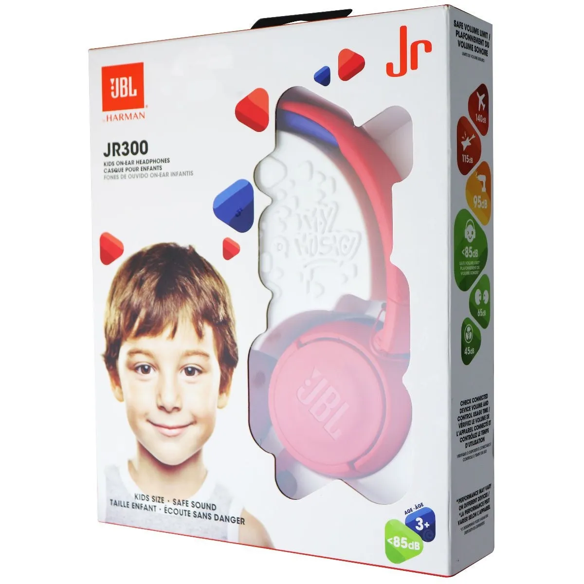 JBL JR 300 On-Ear Headphones for Kids with Safe Sound Technology - Red