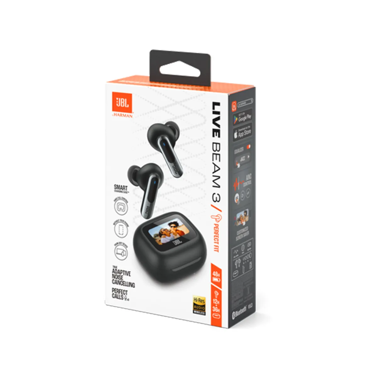 JBL Live Beam 3 True Wireless Noise-Cancelling Earbuds with Smart Charging Case