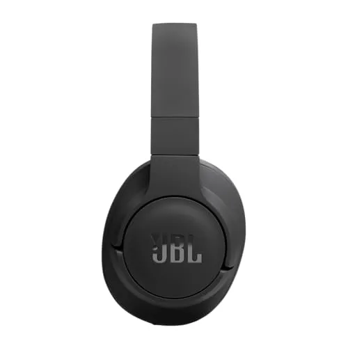 JBL Tune 720BT Wireless Over Ear Headphones with Mic, Pure Bass Sound, Upto 76 Hrs Playtime, Speedcharge, Dual Pairing, Customizable Bass with Headphones App, Lightweight, Bluetooth 5.3 (Black)