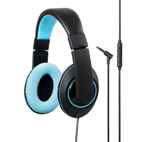 Kensington Over Ear Headphones with Inline Mic and Volume Control Blue